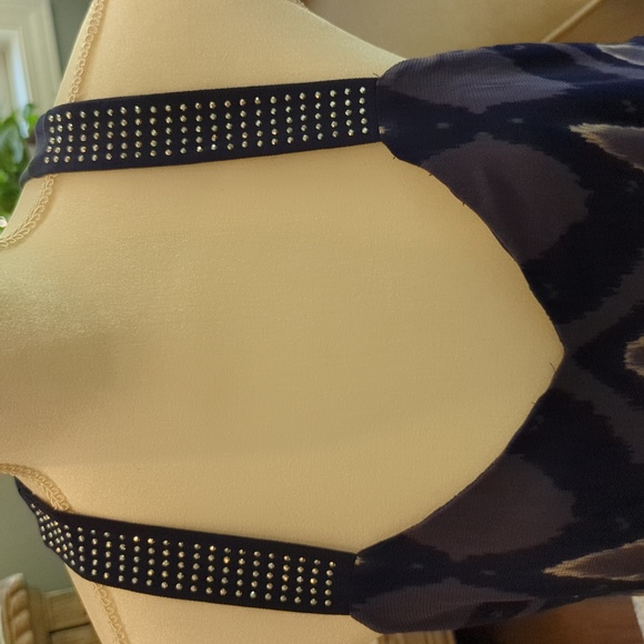 INC International Concepts EUC Rhinestones ladies XL Razorback top - Picture 4 of 7